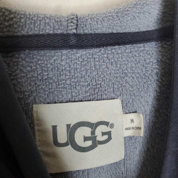 UGG Pilar Washed Charcoal Gray Fleece Pullover Hooded Sweatshirt - Picture 9 of 10